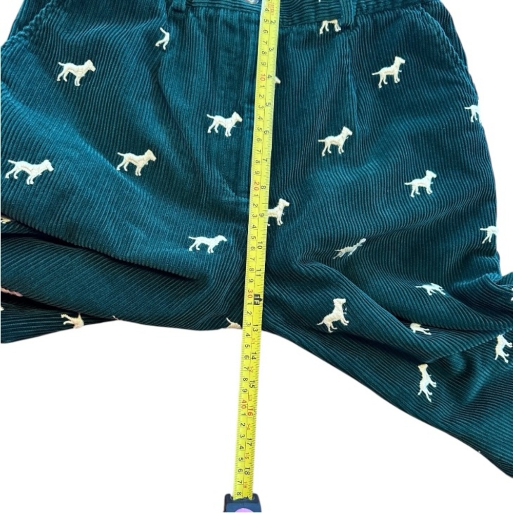 Vintage Orvis Hunter Green Corduroy Dog Embroidered Pants High Rise 30x27 Y2K - Picture 7 of 15